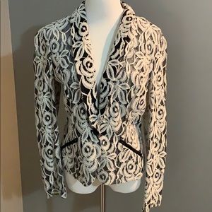 Black and cream lace jacket
